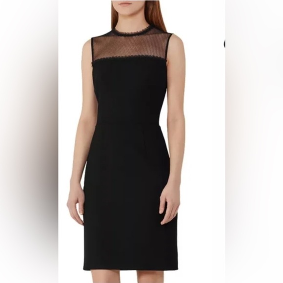 Never worn black Reiss dress with lace - Picture 1 of 4